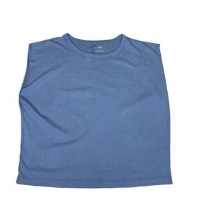 Aerie Sleeveless Sweatshirt Blue Muscle Tank Loungewear Size Small